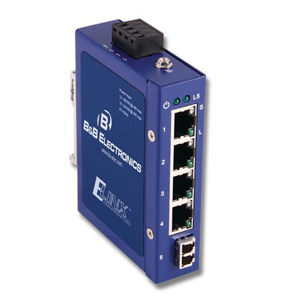 B&B Electronics ESW105-ML Unmanaged Blue network switch