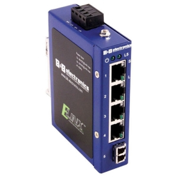 B&B Electronics ESW105-SL ungemanaged Blau Netzwerk-Switch
