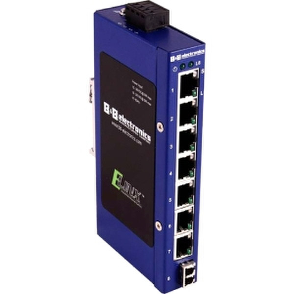 B&B Electronics ESW108-ML ungemanaged Blau Netzwerk-Switch