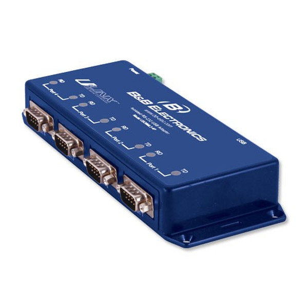 B&B Electronics USO9ML2-4P USB 2.0 RS-232 Синий серийный преобразователь/ретранслятор/изолятор