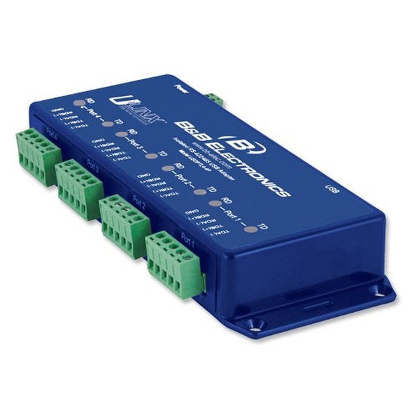 B&B Electronics USOPTL4-4P USB 2.0 RS-422/485 Синий серийный преобразователь/ретранслятор/изолятор