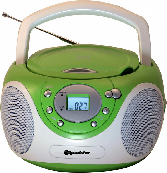 Roadstar CDR-4230MP Аналоговый 3Вт Зеленый, Серый CD радио