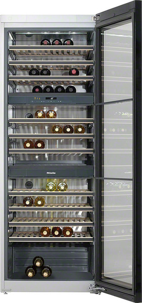Miele KWT 6831 SG Отдельностоящий Термоэлектрический винный шкаф Черный, Нержавеющая сталь 178бутылка(и) B