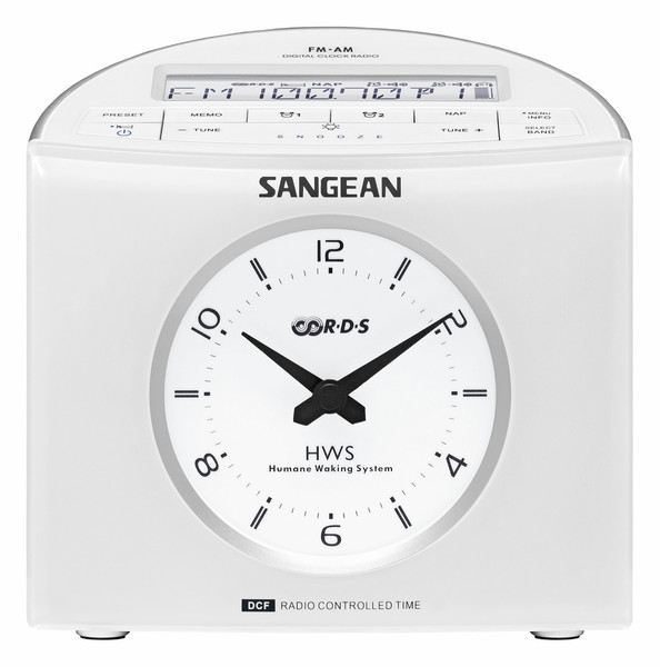 Sangean RCR-9 Clock Digital White