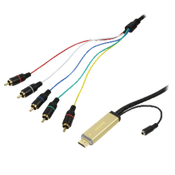 LogiLink 2.0m HDMI - RCA M/M 2m HDMI RCA Black video cable adapter
