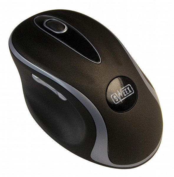 Sweex Wireless Laser Mouse 5-button USB 2.4GHz Беспроводной RF Лазерный 1600dpi Черный компьютерная мышь