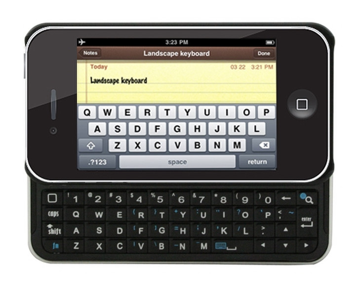 Ergoguys iPhone 4/4S Bluetooth Keyboard Case Bluetooth QWERTY Черный