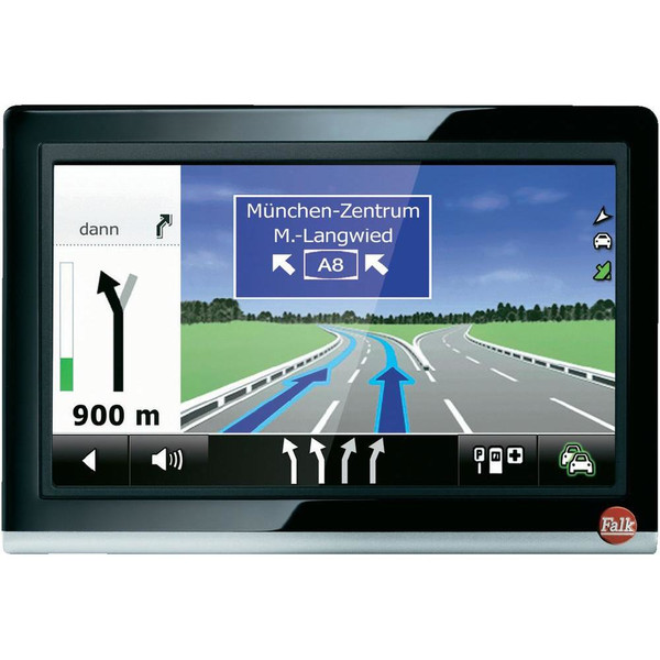 Falk Outdoor Navigation PUR 550 Фиксированный 5" ЖК Сенсорный экран 198г Черный