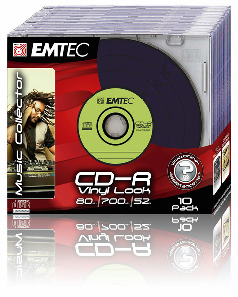 Emtec CDR 52x Vinyl Slim 10p CD-R 700МБ 10шт