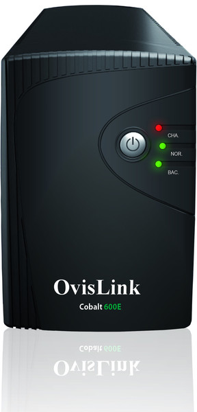 OvisLink COBALT 600 E 600VA 2AC-Ausgänge Tower Schwarz Unterbrechungsfreie Stromversorgung (UPS)