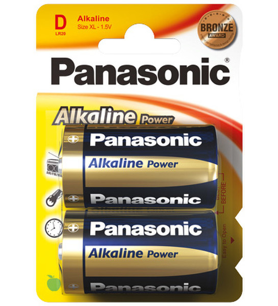 Wentronic LR20 2-BL Panasonic Alkaline Power Щелочной 1.5В