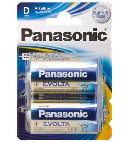 Wentronic LR20 2-BL Panasonic EVOLTA Щелочной 1.5В