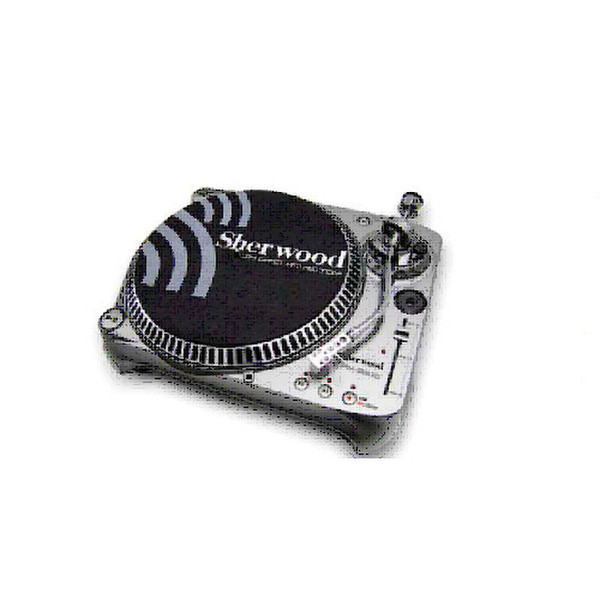 Sherwood PM-9906 Direct drive audio turntable Schwarz, Edelstahl Plattenspieler