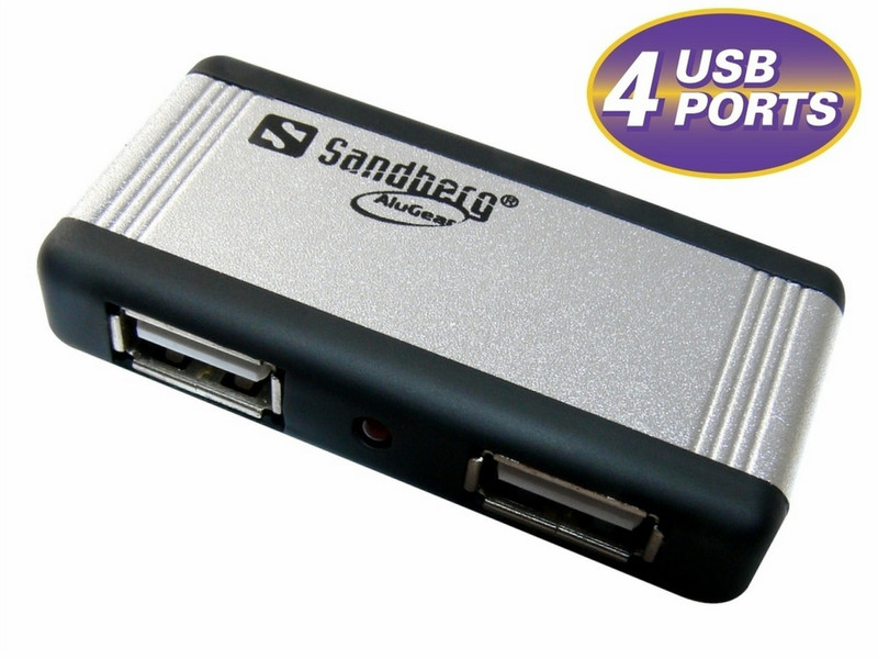 Sandberg USB Mini Hub AluGear (4 ports)