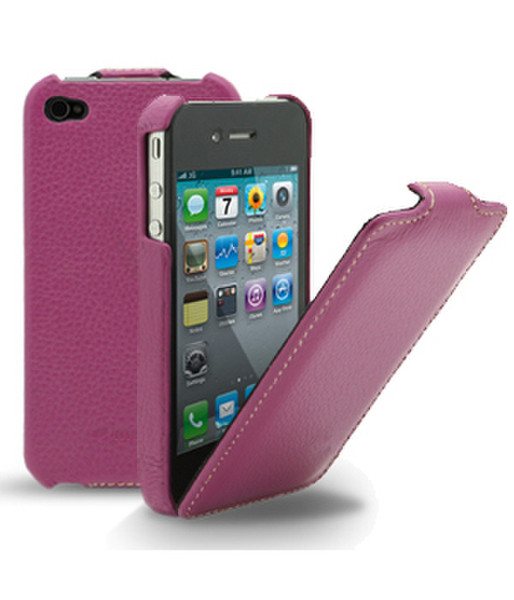Melkco Leather Case for Apple iPhone 4S/iPhone 4/iPhone 4 CDMA Verizon Флип Пурпурный