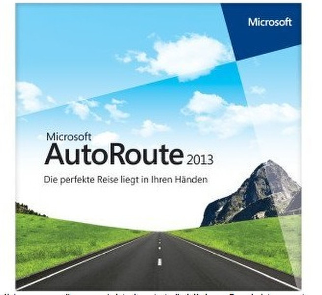 Microsoft AutoRoute Euro 2013, x32, WIN, 1u, DVD, DE