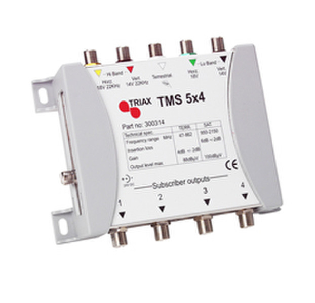 Triax TMS 5X4 Cable splitter Grau
