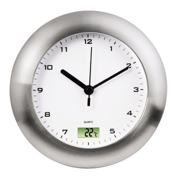 Hama 113914 Quartz wall clock Круг Cеребряный настенные часы