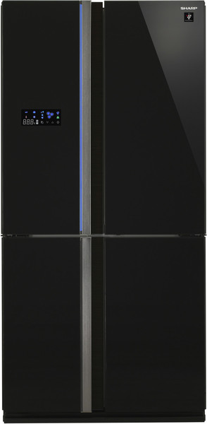 Sharp Home Appliances SJ-FS810V-BK Freestanding 600L A+ Black side-by-side refrigerator