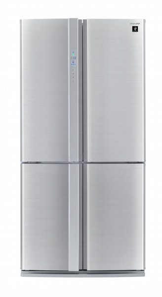 Sharp Home Appliances SJ-FP810VST Freistehend 605l A+ Schwarz, Edelstahl Side-by-Side Kühlkombination