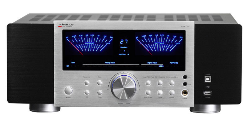 ADVANCE MAX 450 2.0 home Wired Black,Silver audio amplifier