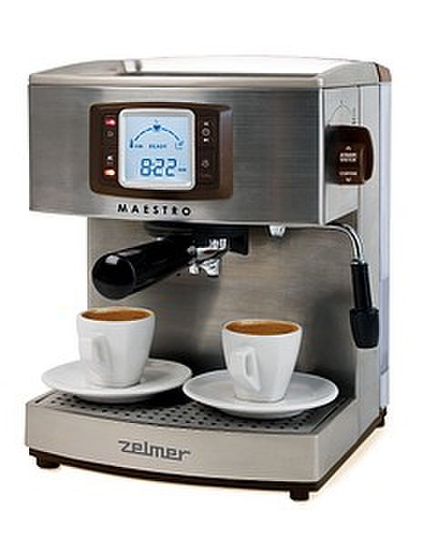 Zelmer 13Z012 Espressomaschine 2.1l 2Tassen Edelstahl Kaffeemaschine