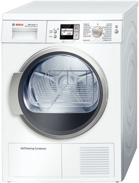 Bosch WTW8656 S freestanding Front-load 7kg A+ Silver,White tumble dryer