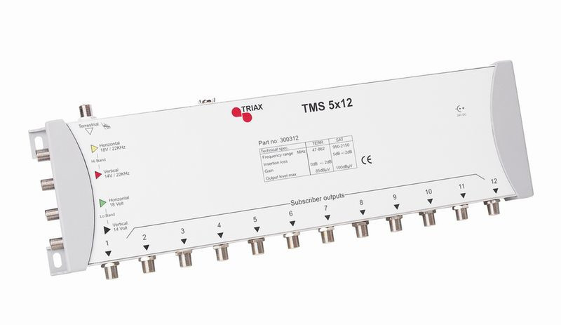 Triax TMS 5X12 Cable splitter Grau