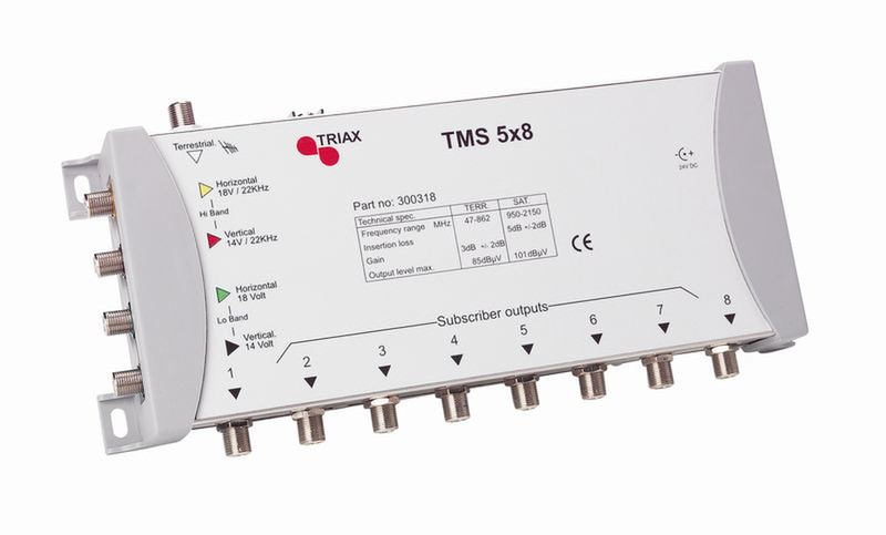 Triax TMS 5X8 Cable splitter Grau