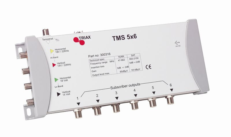 Triax TMS 5X6 Cable splitter Grau