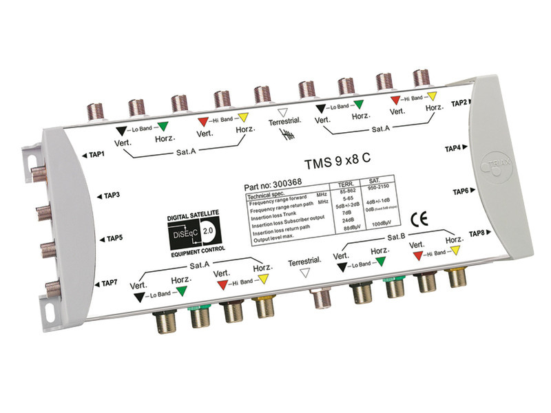 Triax TMS 9x8 C Cable splitter Grau