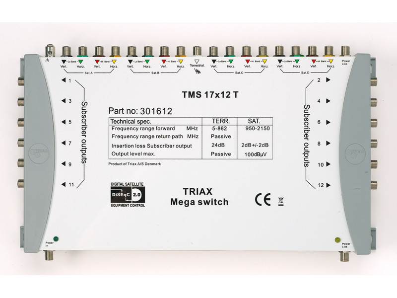 Triax TMS 17x12 T Cable splitter Grau
