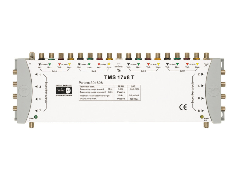 Triax TMS 17x8 T Cable splitter Grau