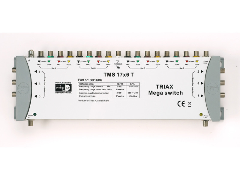 Triax TMS 17x6 T Cable splitter Grau