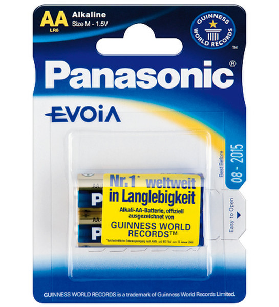 Wentronic LR6 2-BL Panasonic Evoia Щелочной 1.5В