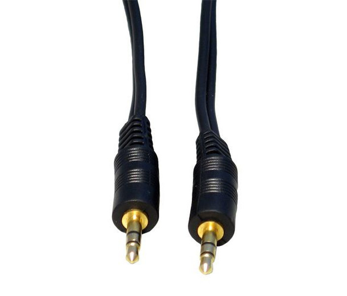 Cables Direct 0.3m, 3.5mm M - M 0.3m 3.5mm 3.5mm Schwarz
