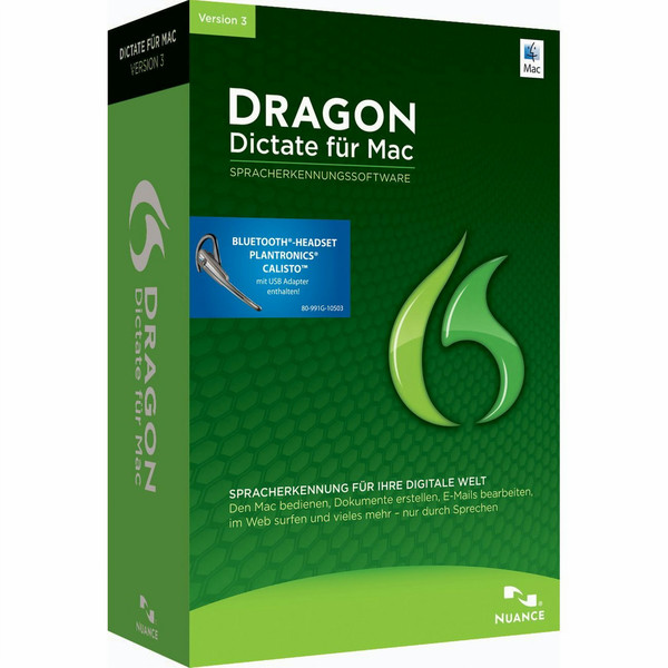 Nuance Dragon Dictate for Mac 3.0, Wireless