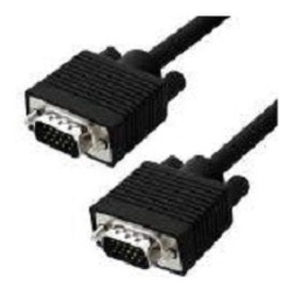 4XEM 25 ft Coax HR VGA HD15 M/M 7.62м VGA (D-Sub) VGA (D-Sub) Черный