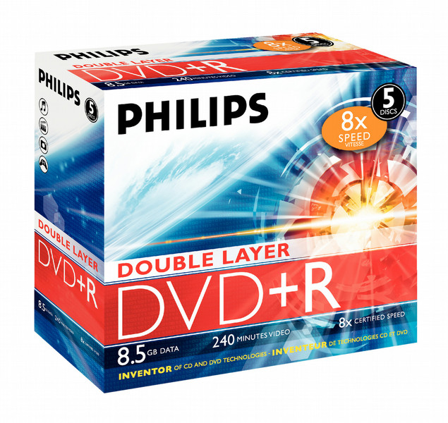 Philips DVD+R DR8S8J05C 8.5ГБ DVD+R