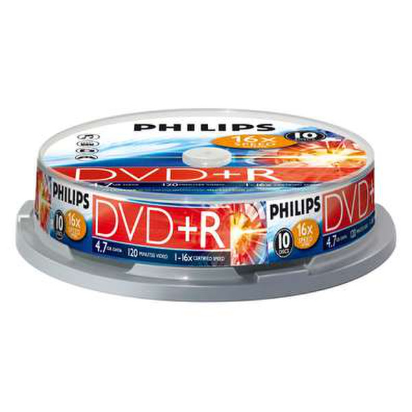 Philips DVD Recordable 4.7GB DVD+R 10pc(s)