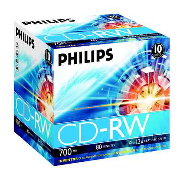 Philips CD Re Writable CD-RW 700MB 10pc(s)