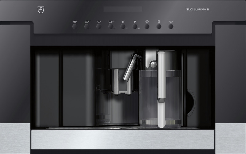 V-ZUG Supremo SL Встроенный Espresso machine 1.8л 2чашек Черный, Нержавеющая сталь