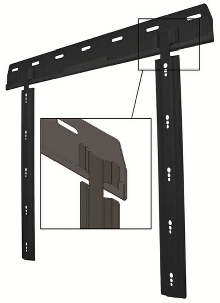 Unicol UTMB Black flat panel wall mount