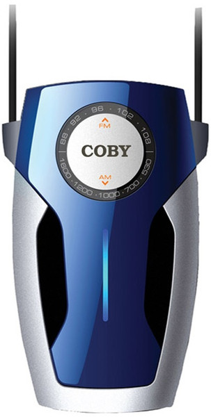 Coby CX73 Персональный Цифровой Синий радиоприемник