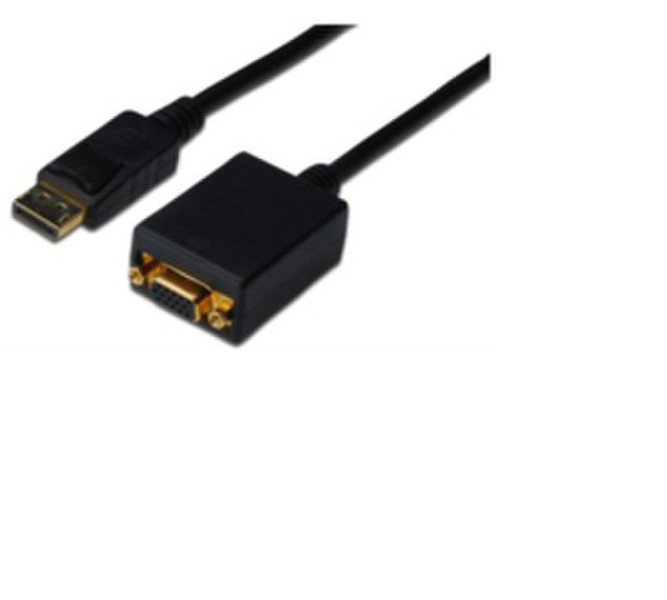 Microconnect DPVGA15CM 0.15m DisplayPort VGA (D-Sub) Schwarz Videokabel-Adapter