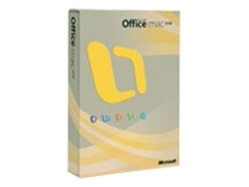 Microsoft Office 2008 for Mac, 1PC, DVD, ES 1user(s) Spanish