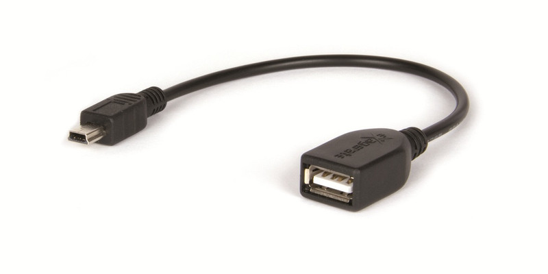Hamlet 0.15m USB 2.0 - mini-USB 2.0 A F/M Mini USB A USB A Black