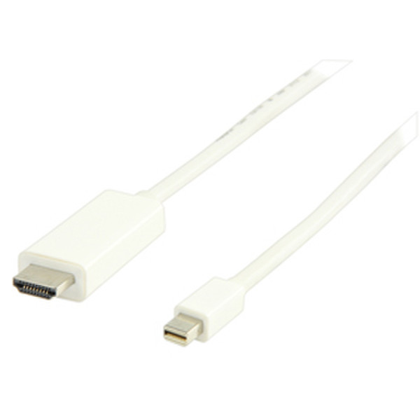 Valueline Mini DP - HDMI, M/M 2м mini DisplayPort HDMI Белый адаптер для видео кабеля