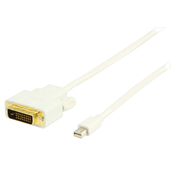 Valueline Mini DP - DVI, M/M 2m mini DisplayPort DVI-D Weiß Videokabel-Adapter