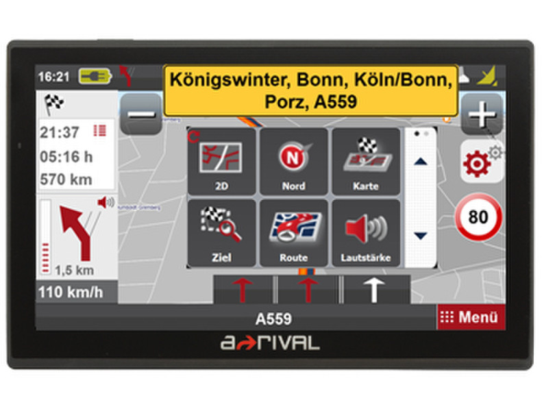 A-Rival XEA703 EU Fixed 7Zoll LCD Touchscreen Schwarz